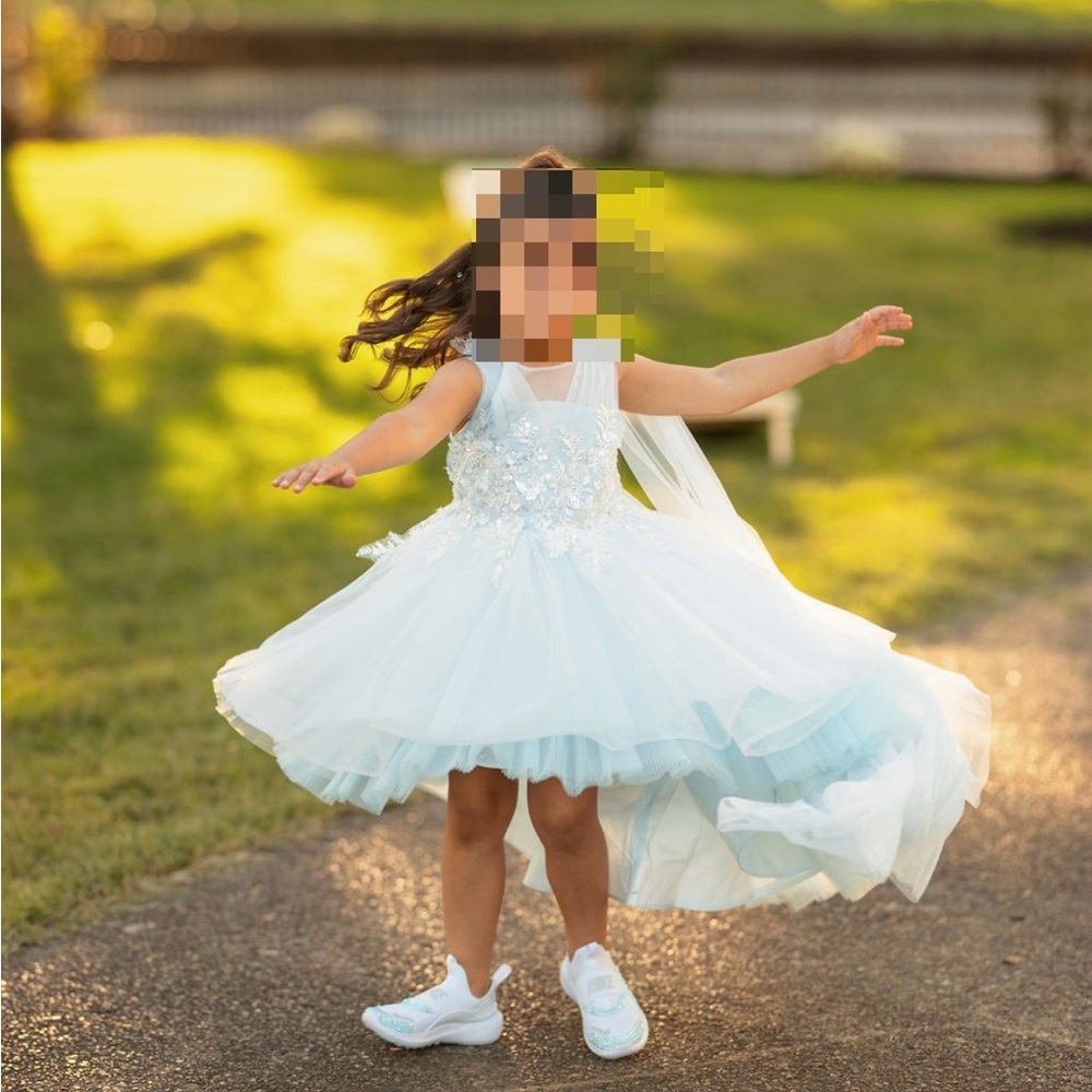 Elegant Blue Kids Costume Dress